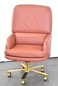 POSTMODERN FORTRESS LEATHER ROLLING OFFICE CHAIR