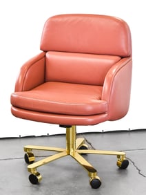POSTMODERN FORTRESS LEATHER ROLLING OFFICE CHAIR