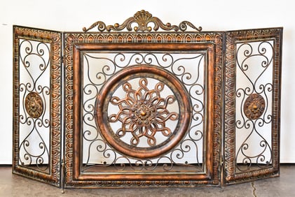 CBK CONTEMPORARY TRIFOLD FIREPLACE SCREEN