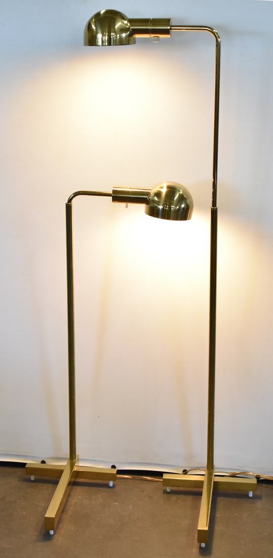 PAIR OF POSTMODERN BRASS ADJUSTABLE FLOOR LAMPS (1 of 2)