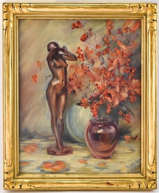 STILL LIFE OIL PAINTING ON BOARD