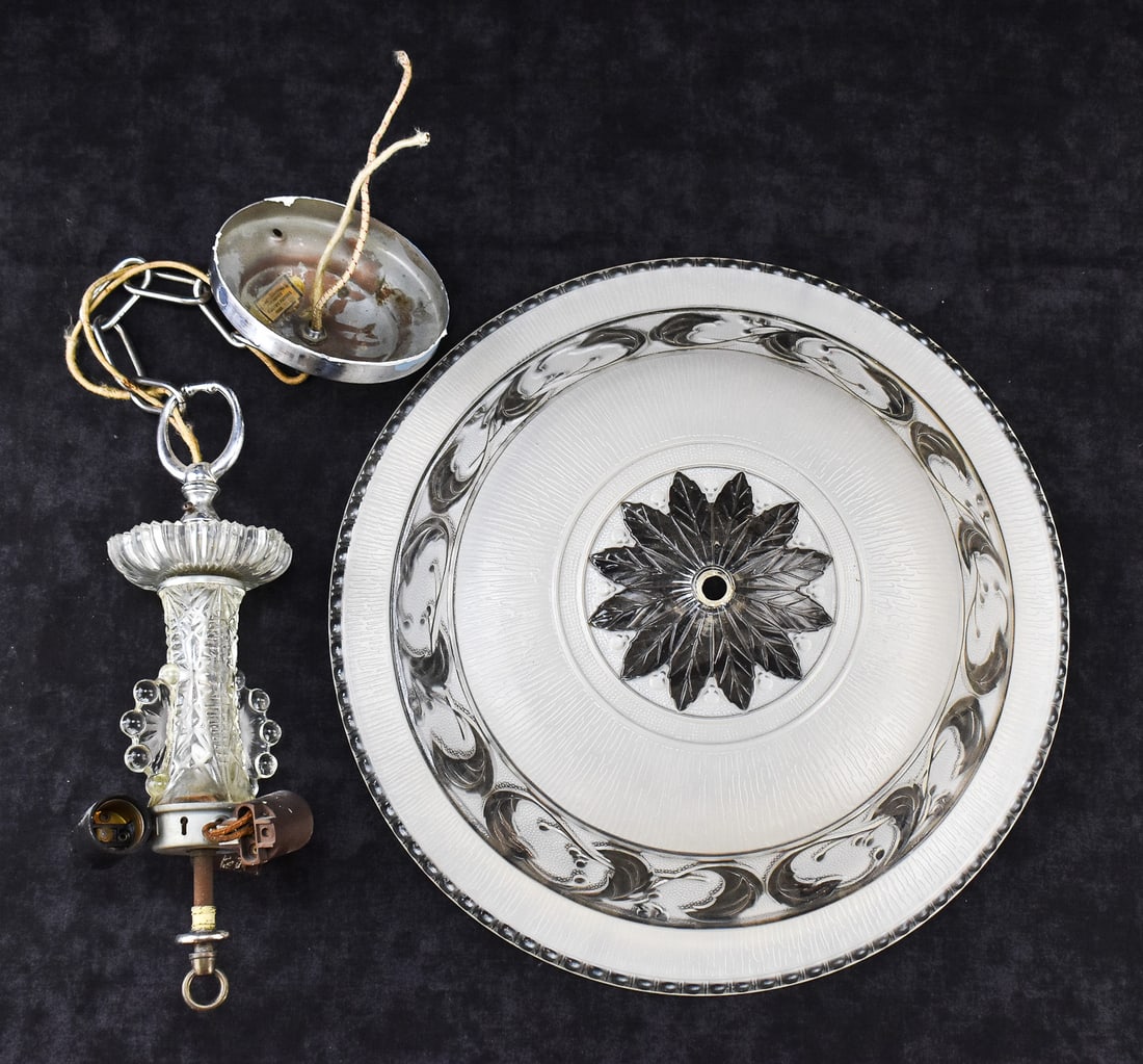 EARLY 20TH CENTURY PLAFONNIER CEILING LIGHT FIXTURE (1 of 3)