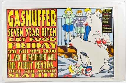 FRANK KOZIK SIGNED LIMITED EDITION SEATTLE CONCERT POSTER