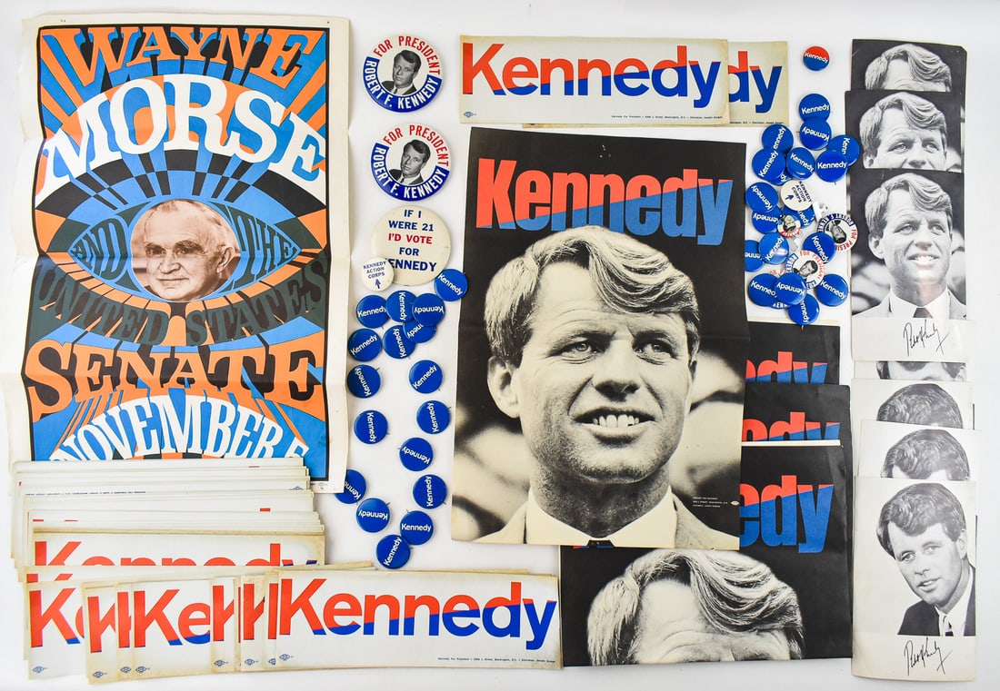 COLLECTION OF ROBERT F. KENNEDY PRESIDENTIAL RACE MEMORABILIA & EPHEMERA (1 of 4)