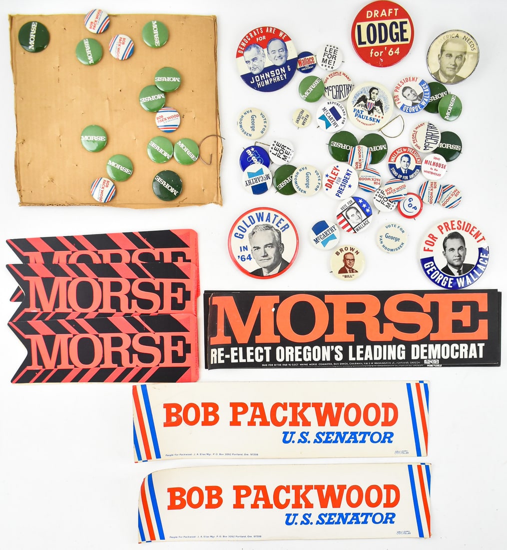 ASSORTED MIDCENTURY POLITICAL MEMORABILIA & EPHEMERA (1 of 3)