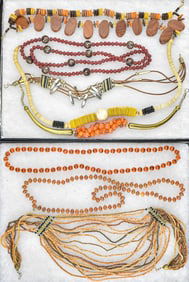 COLLECTION OF MID-CENTURY AFRICAN STYLE BEADED NECKLACES