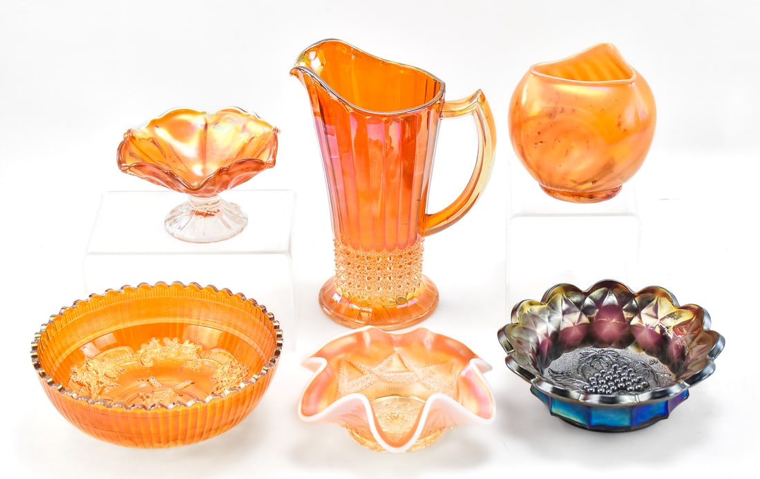 CARNIVAL GLASS ASSORTMENT: DUGAN, IMPERIAL, & MORE (1 of 2)