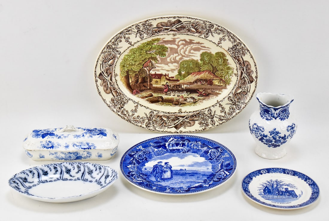 19TH CENTURY POTTERY: COLONIAL POTTERY, WILLIAM A. ADDERLEY, WEDGWOOD, & MORE (1 of 5)