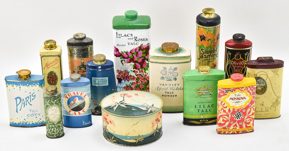 FRAGRANT TALCUM POWDER TIN COLLECTION (1 of 3)