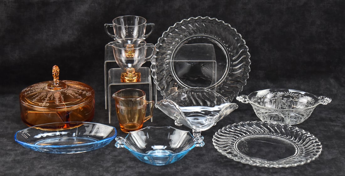 FOSTORIA GLASSWARE: 'FAIRFAX', 'MAYFAIR', 'VERNON', 'CENTURY', & MORE (1 of 3)