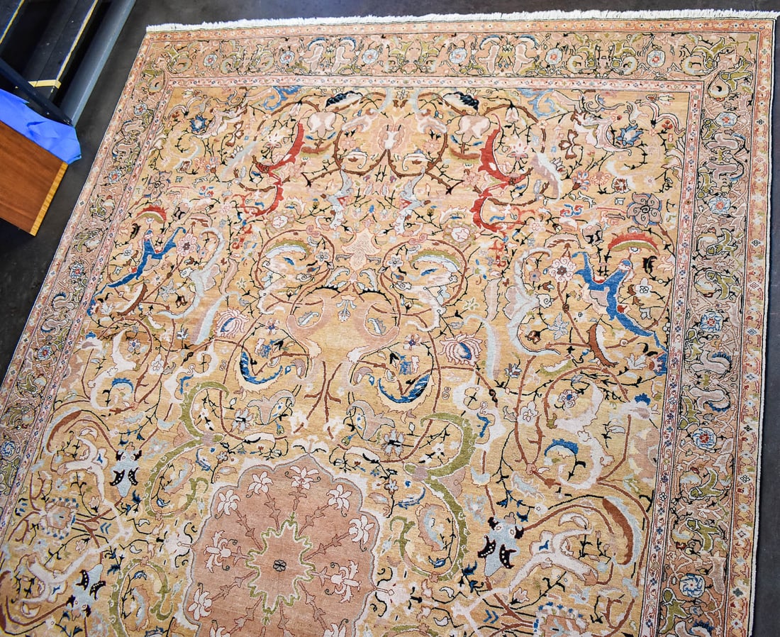 PERSIAN TABRIZ WOOL RUG - 4