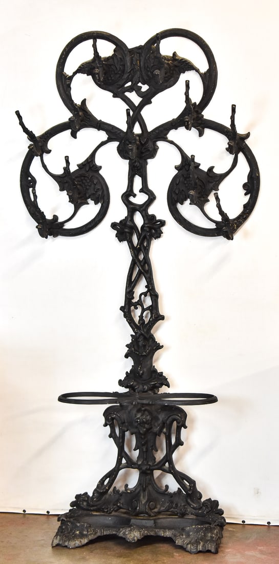 VICTORIAN STYLE CAST IRON HALL TREE (1 of 3)