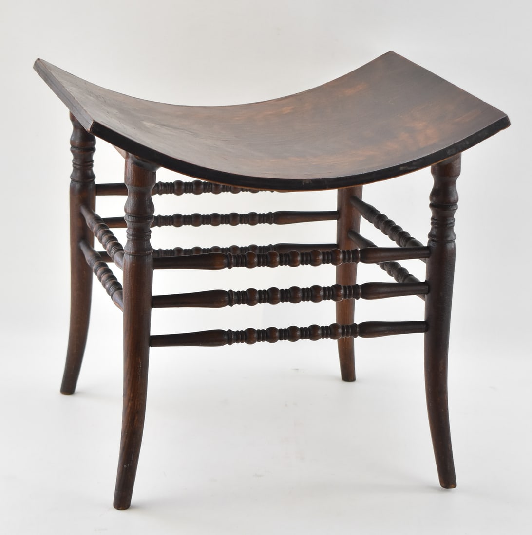 ANTIQUE THEBES BENTWOOD STOOL (1 of 1)
