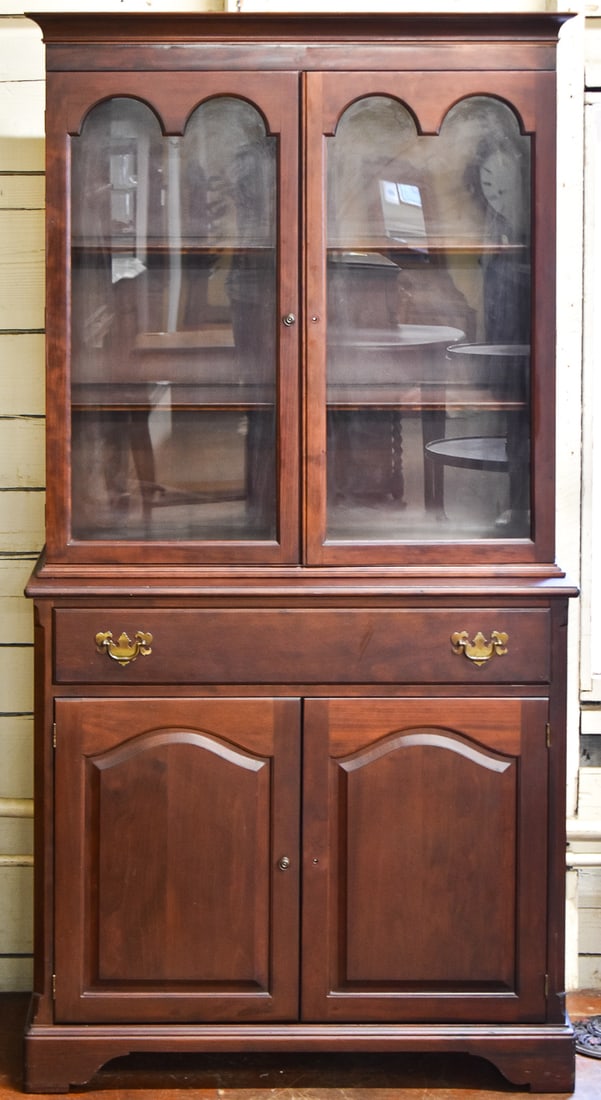 FEDERAL STYLE TWO-PIECE CHINA CABINET (1 of 2)