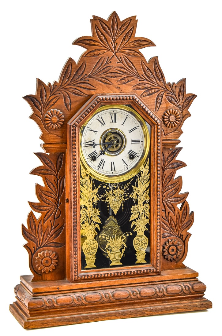 'THE BOSTON' 8-DAY MANTLE CLOCK, WM. L. GILBERT CLOCK CO., LATE 19TH C. (1 of 5)