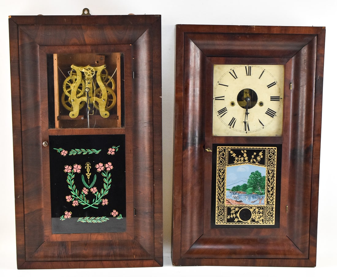 PAIR OF 8-DAY OGEE CLOCK CASES, SETH THOMAS & WILLIAM JOHNSON (1 of 2)