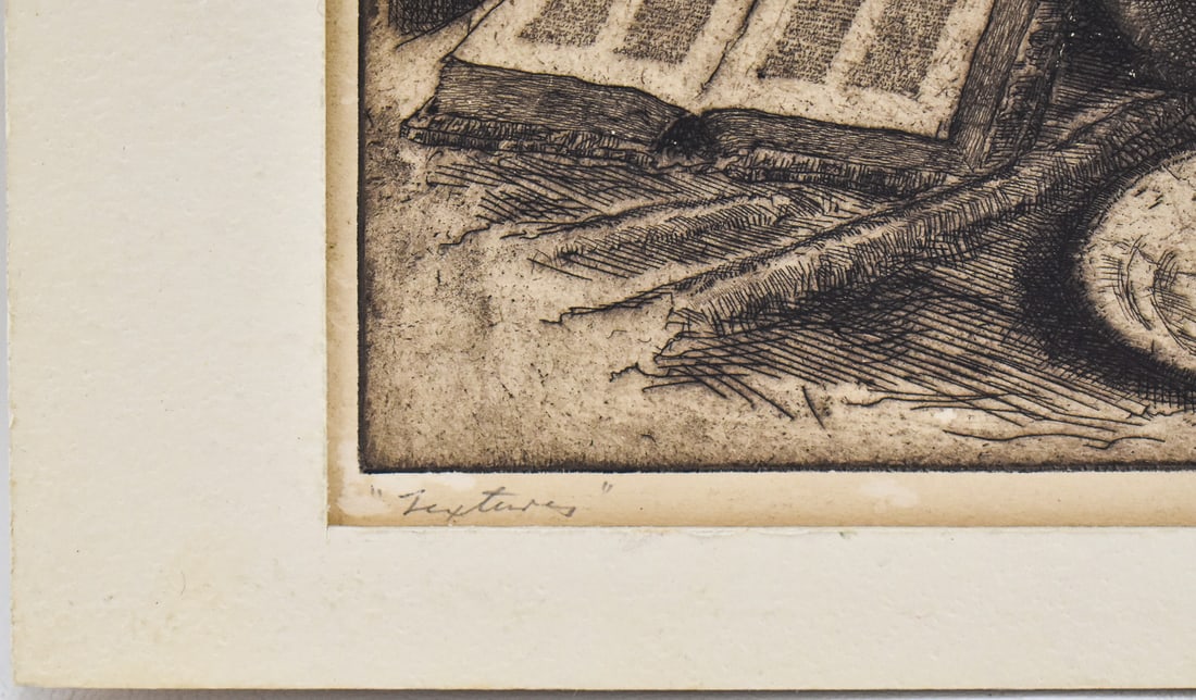 CORNELIUS COGSWELL SAMPSON 'TEXTURES' ETCHING - 3