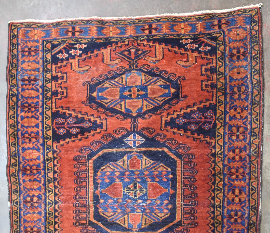 PERSIAN HAMADAN WOOL RUG - 4
