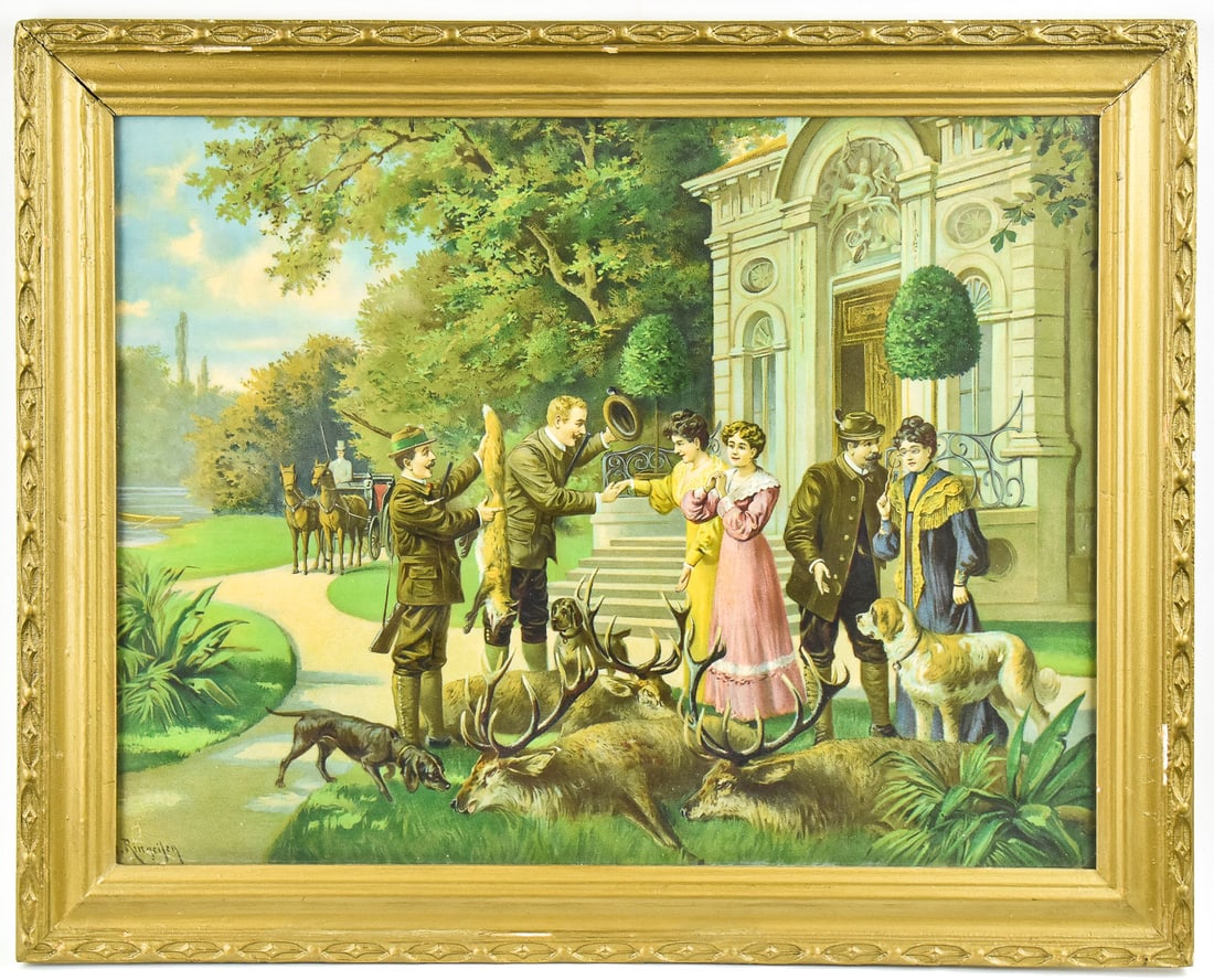 JOSEPH RINGEISEN 'HUNTING SUCCESS' OLEOGRAPH (1 of 4)