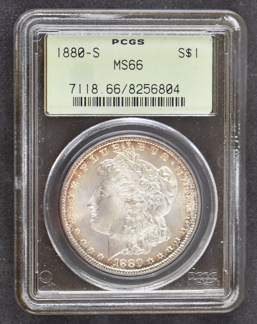 1880-S MORGAN SILVER DOLLAR PCGS MS66 (1 of 2)