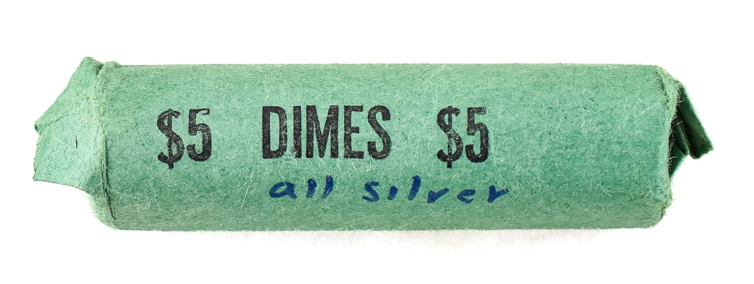 ONE ROLL OF SILVER DIMES (1 of 2)