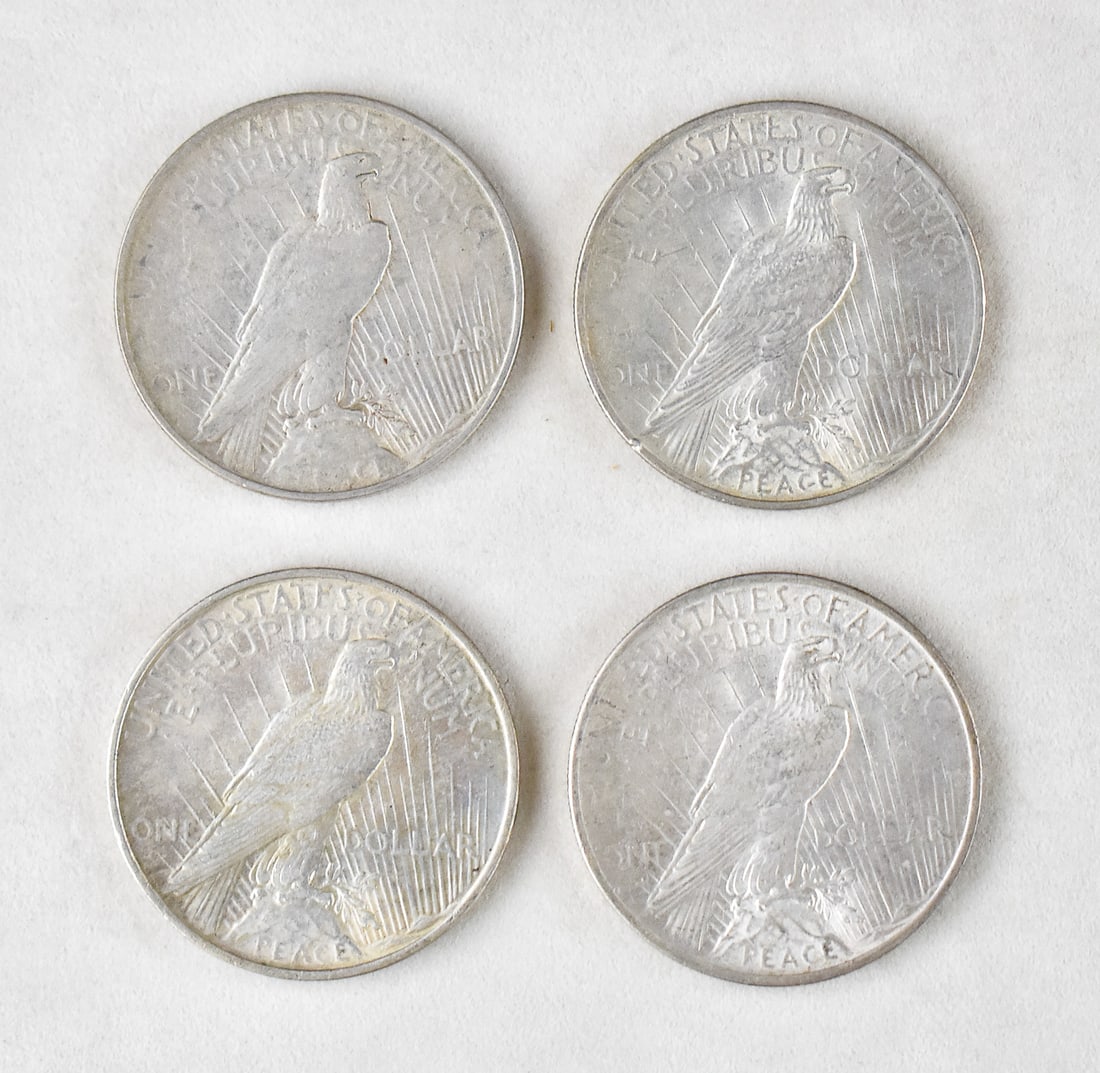 4 1922 PEACE DOLLARS - 2