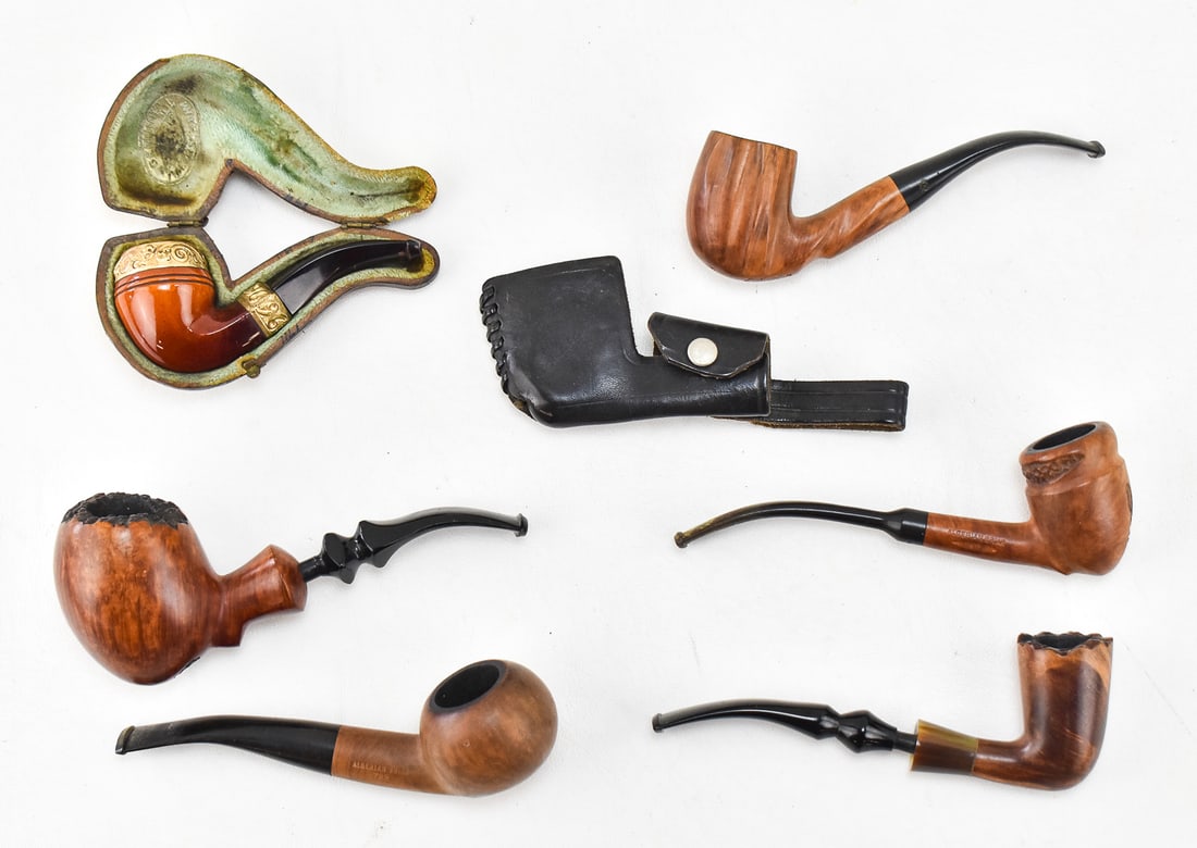 ESTATE PIPE ASSORTMENT: KNUTZ, ANDERSEN, EDWARD'S, COLOSSUS PIPE FACTORY (ATTR.), & MORE (1 of 3)