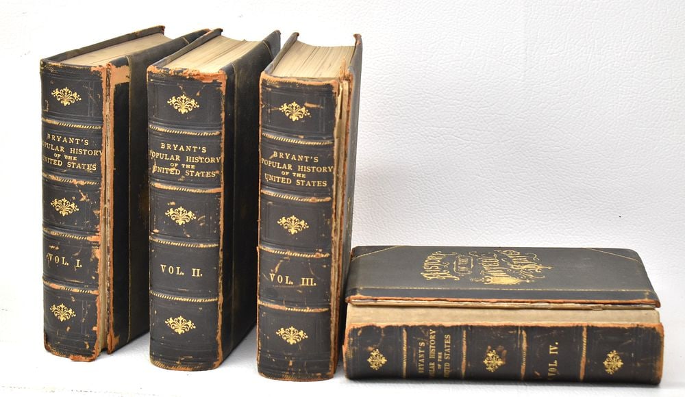 1883 WILLIAM C. BRYANT & SYDNEY H. GAY 'A POPULAR HISTORY OF THE UNITED STATES'; VOL. I-IV (1 of 8)