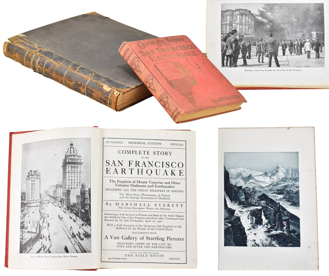 M. EVERETT 'COMPLETE STORY OF THE SAN FRANCISCO EARTHQUAKE' & JOHN MUIR (ED.) 'PICTURESQUE (1 of 8)