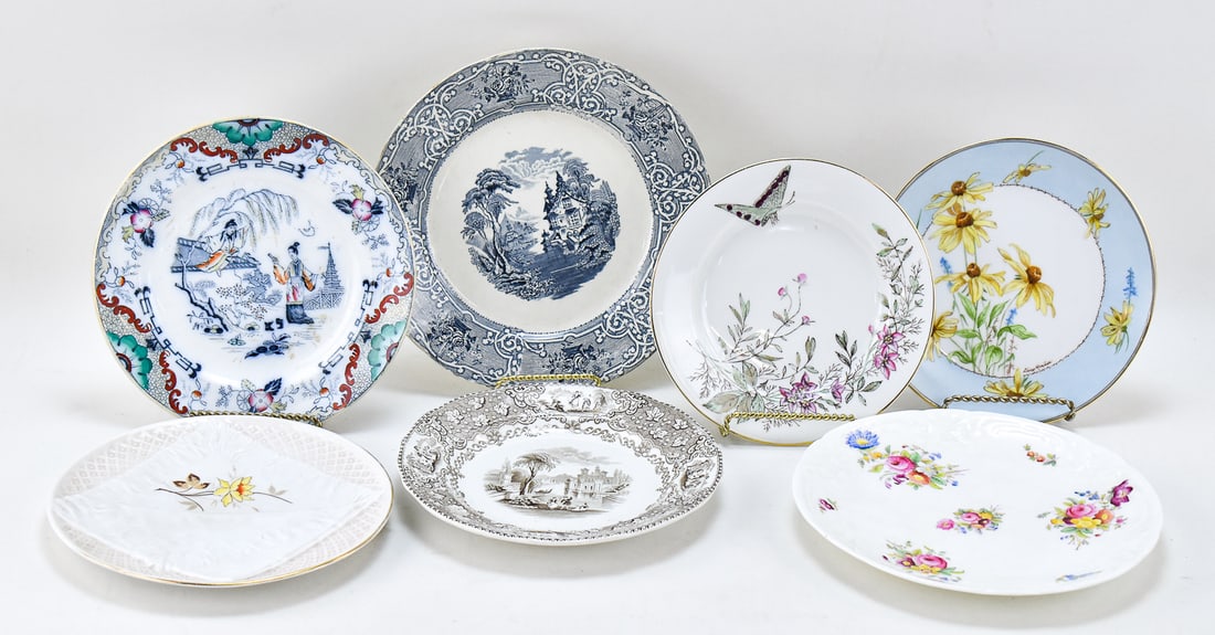 ASIAN AND FLORAL THEMED PLATES: J.M. & SON, P. REGOUT MAASTRICHT, & MORE (1 of 5)