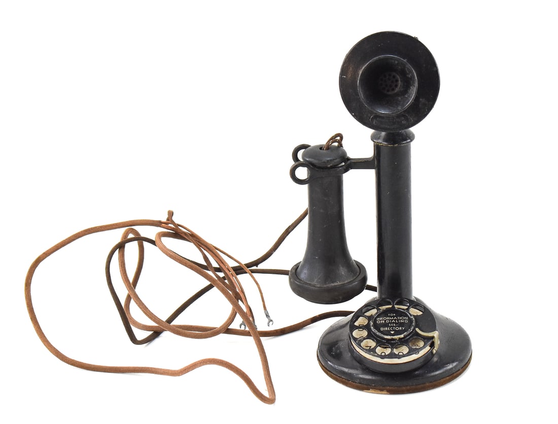 WESTERN ELECTRICK DIAL CANDLESTICK TELEPHONE, C. 1920 (1 of 2)