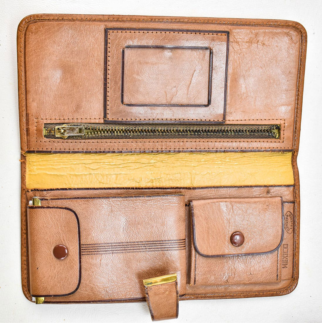 FIVE LEATHER WALLETS; MID-LATE 20TH CENTURY - 3