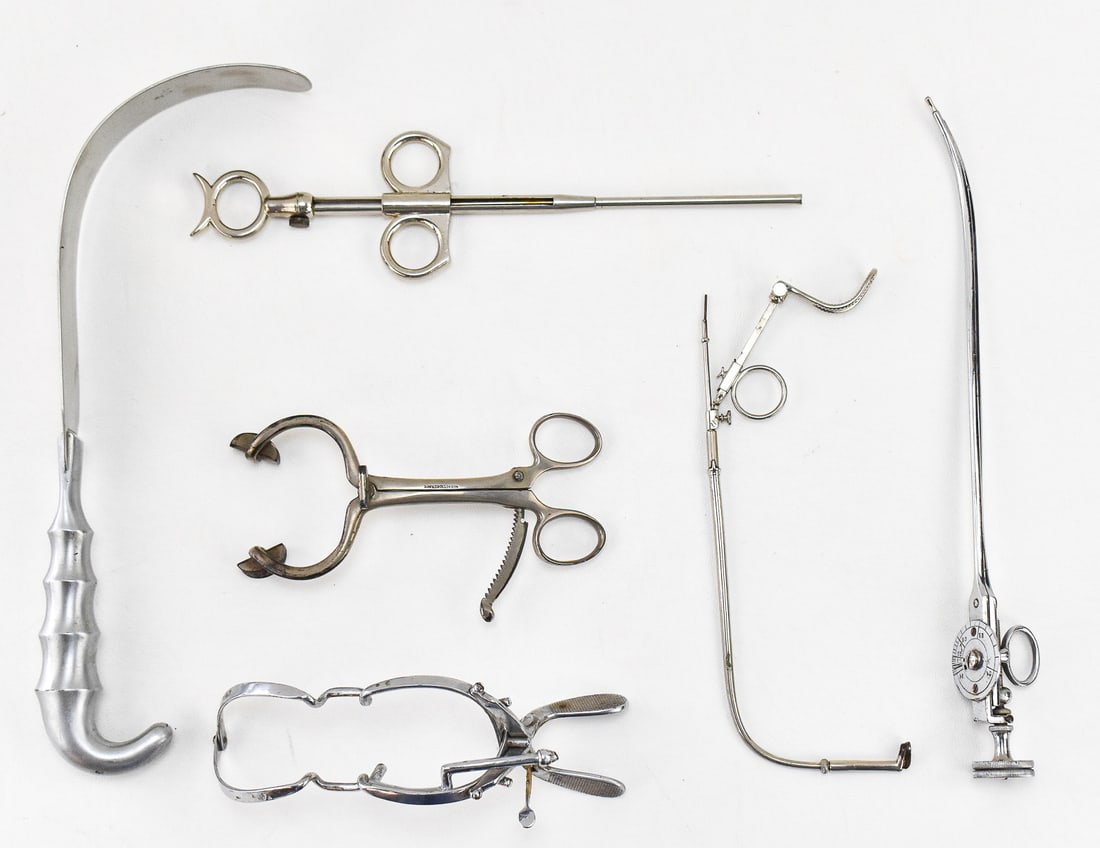 SURGICAL TOOL ASSORTMENT: DEAVER RETRACTOR, MOUTH RETRACTORS, URETHROTOME DILATOR, & MORE (1 of 3)