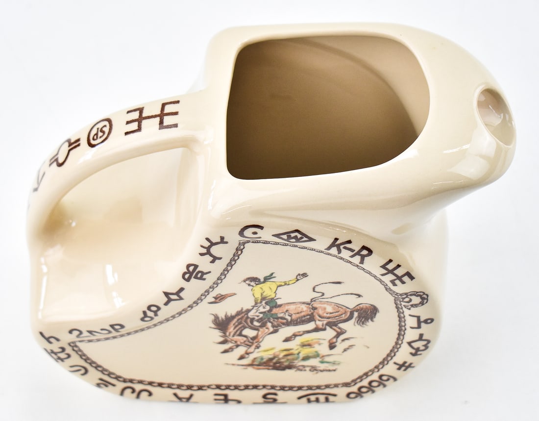 WALLACE CHINA WESTWARD HO 'RODEO' PATTERN PITCHER - 4