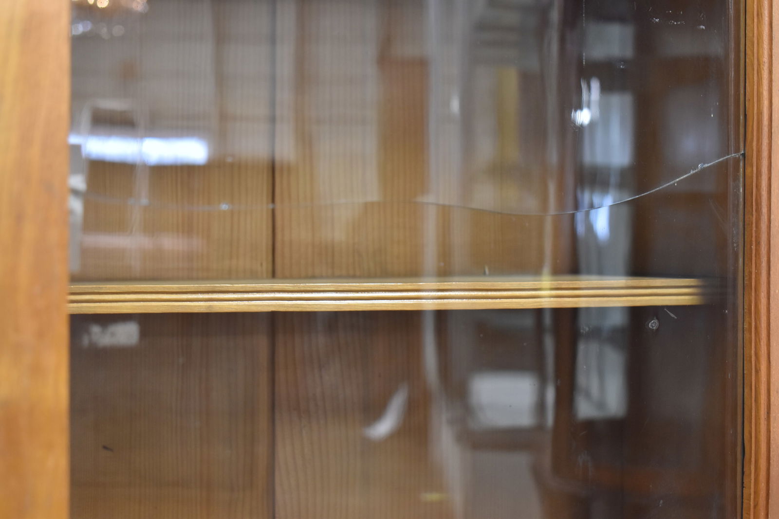 WALNUT TWO-DOOR DISPLAY CABINET BOOKCASE - 4