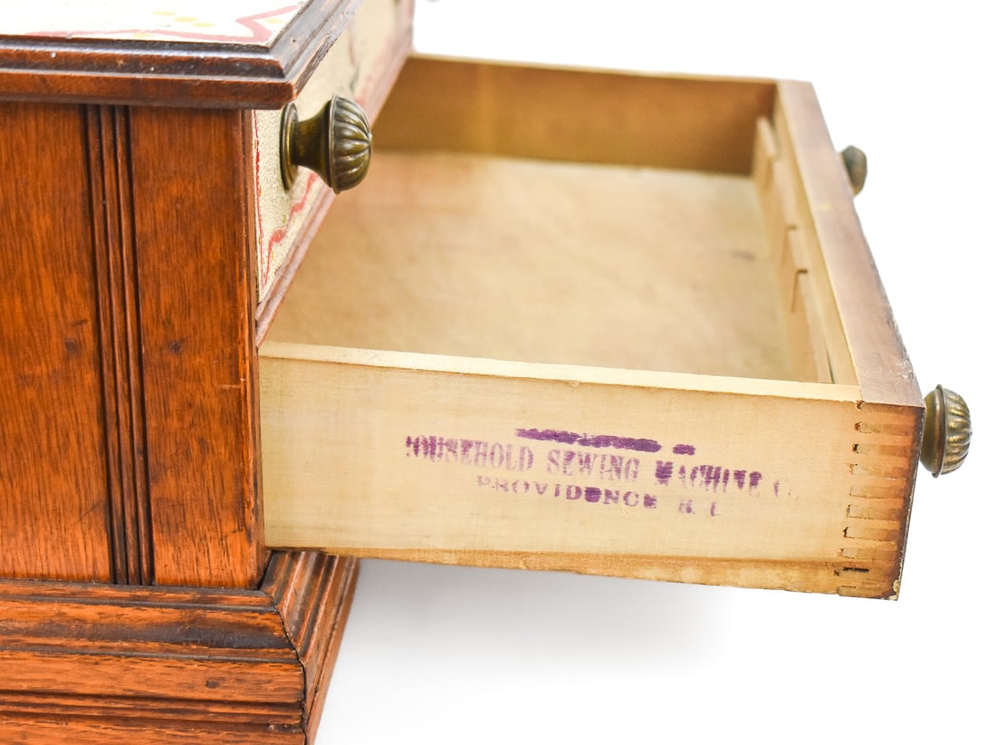 ANTIQUE GENERAL STORE HAND-PAINTED SPOOL BOX - 4