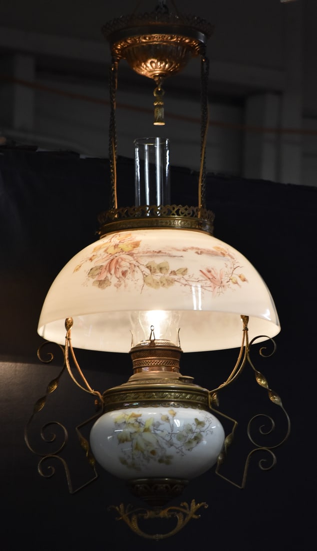 FLORAL HANGING OIL LAMP (1 of 3)