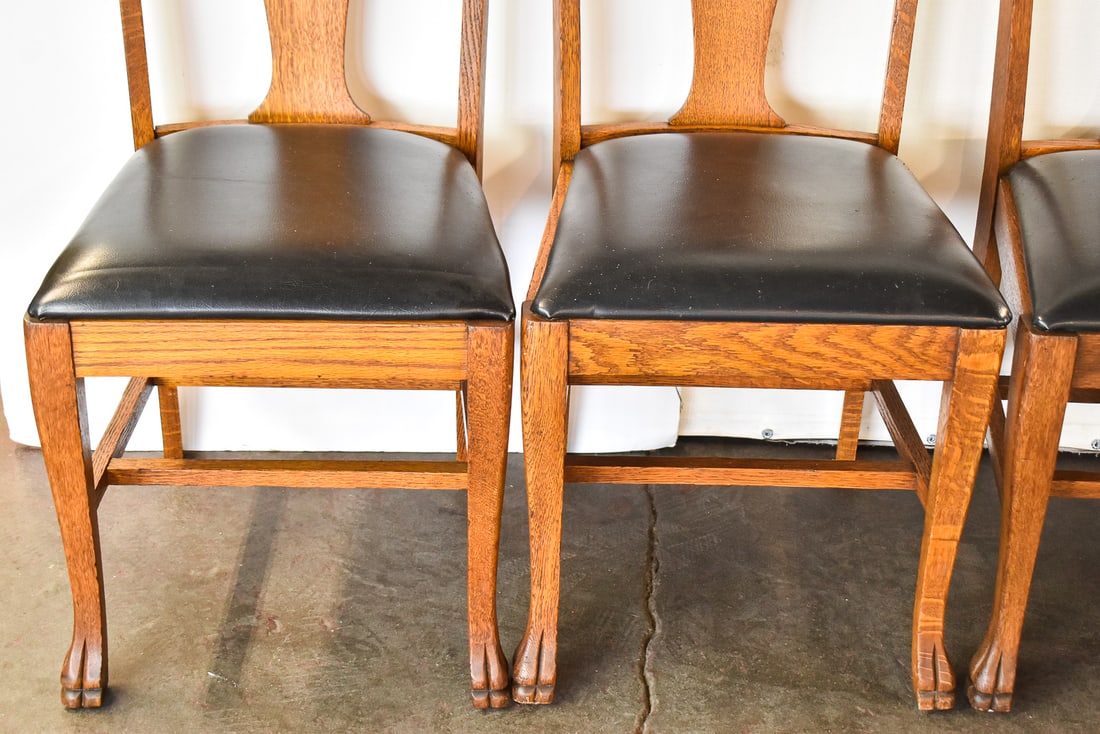 OAK T-BACK DINING CHAIR SET - 2