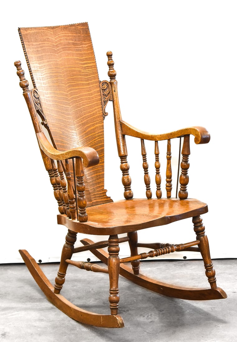 TIGER OAK ROCKING CHAIR (1 of 3)
