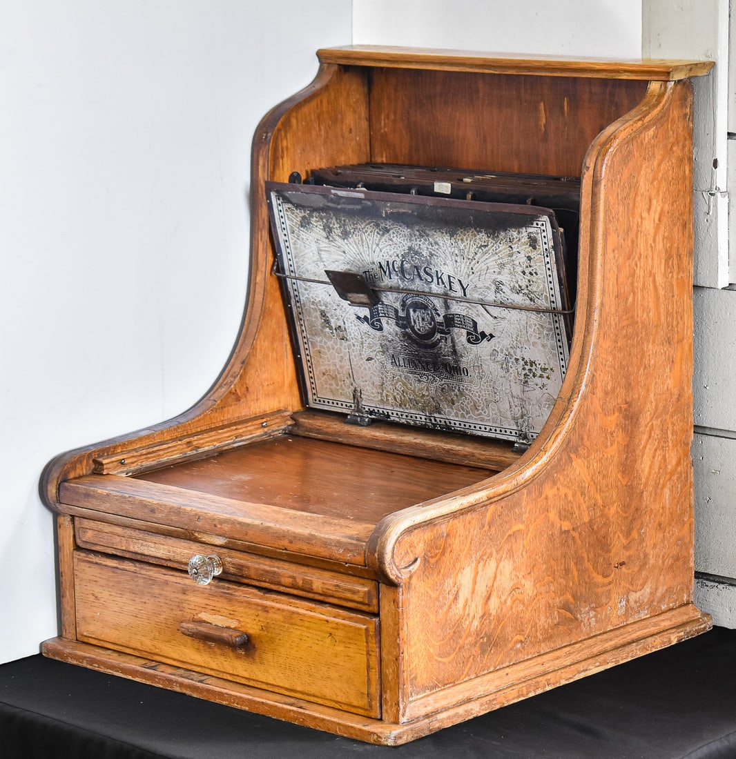 MCCASKEY REGISTER COMPANY OAK 'MCCASKEY' ACCOUNT REGISTER (1 of 2)