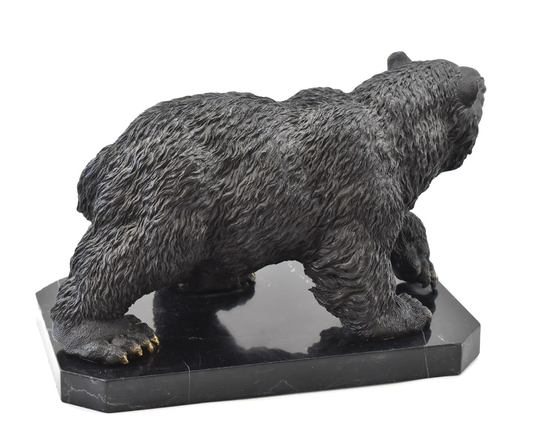 WILD BEAR BRONZE SCULPTURE - 2