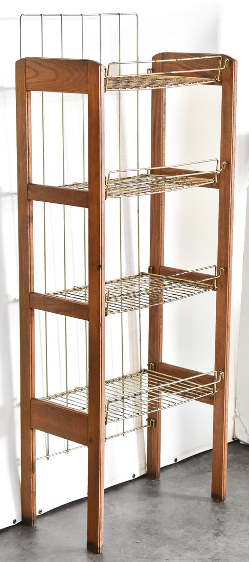 FOLDING WIRE & WOOD DISPLAY RACK (1 of 1)