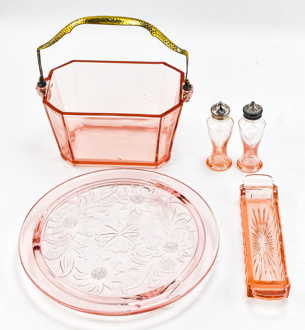 PINK DEPRESSION GLASS: JEANETTE GLASS COMPANY & HEISEY GLASS (1 of 2)