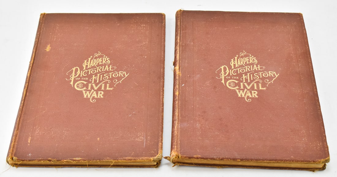 HARPER'S PICTORIAL OF THE HISTORY CIVIL WAR BOOK SET: Set was published by the Star Publishing Company in Chicago, Illinois. Copyrighted in: 1866 by Harper & Brothers, 1894 by Alfred H. Guernsey and Henry M. Alden, and again in 1894 by McDonnell