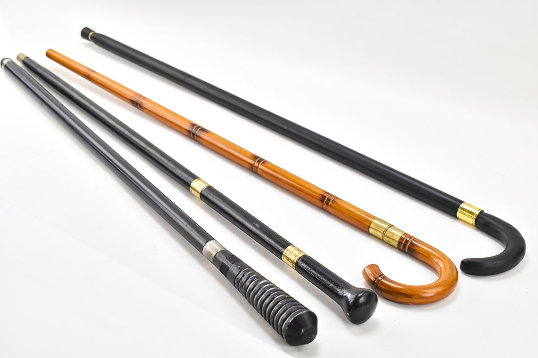 3 SWORD CANES & 1 DAGGER CANE (1 of 2)