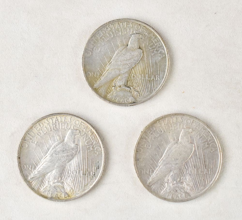 3 1923 PEACE DOLLARS - 2
