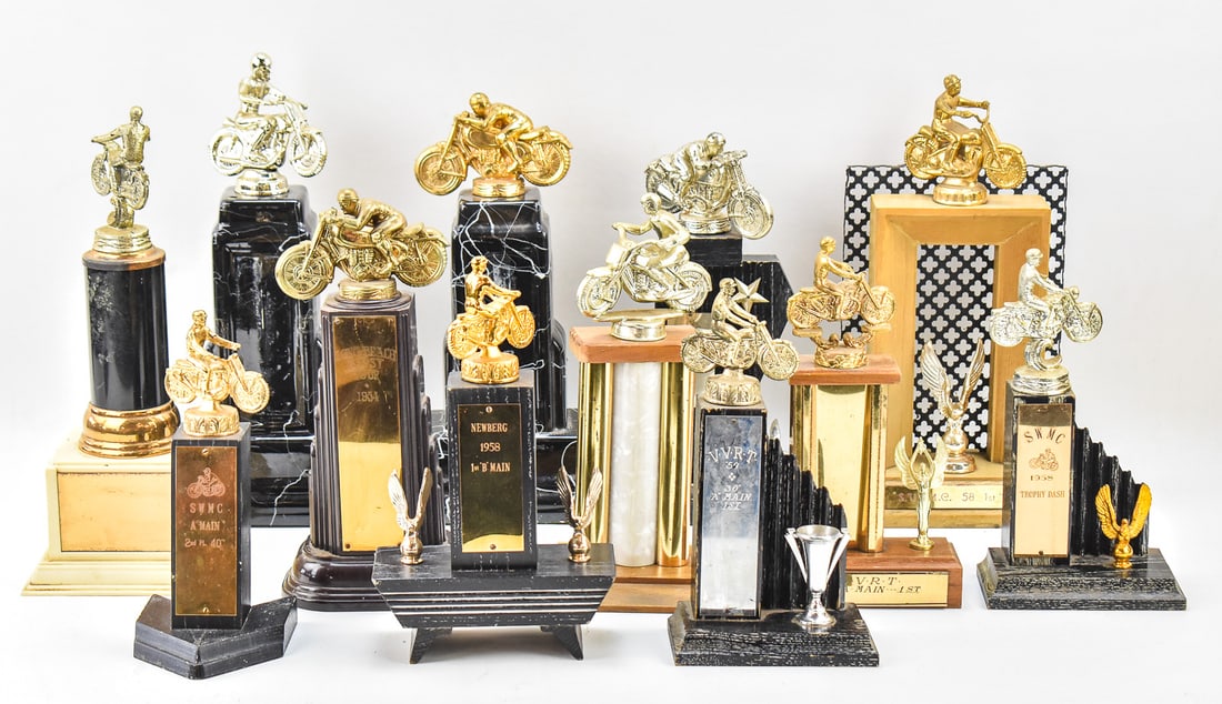 COLLECTION OF 1950s MOTORCYCE RACING TROPHIES (1 of 3)