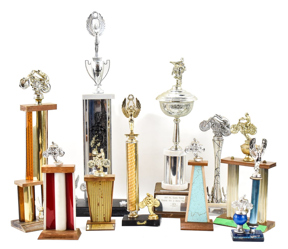 COLLECTION OF 1960s & 1970s MOTORCYCLE RACING TROPHIES (1 of 3)