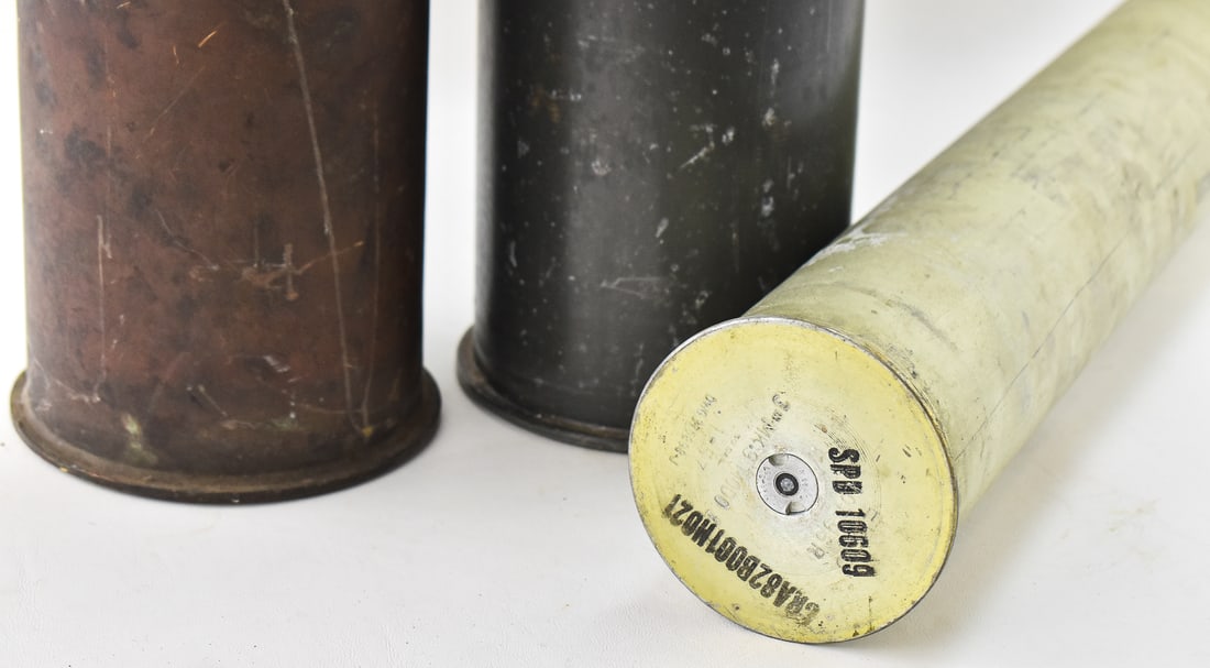 THREE LARGE US NAVY SHELLS - 2