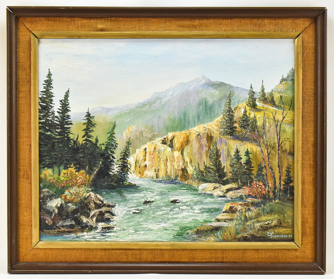 EVA THOMPSON 'ROGUE RIVER, OREGON' OIL PAINTING (1 of 4)